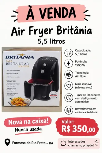 Air Fryer nova nunca usada 
