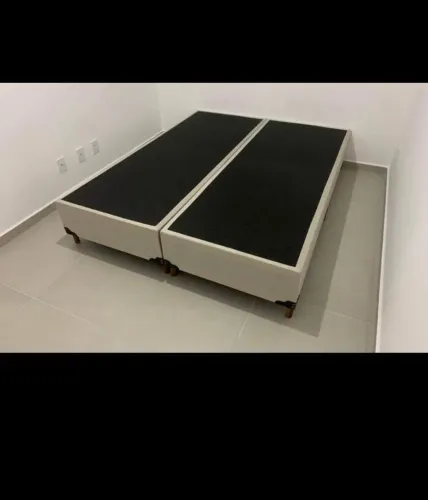 Base box queen madeira eucalipto novas disponíveis bege cinza marrom