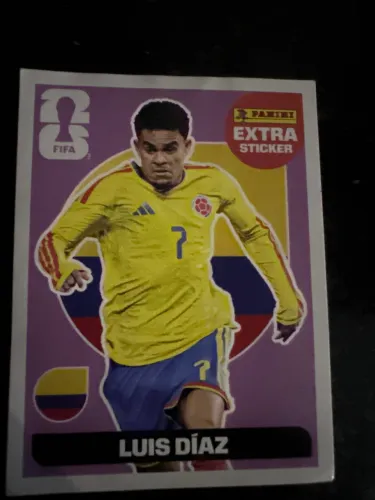 Luis Díaz Extra Sticker Roxa - Figurinha Rara Copa 2026 Panini