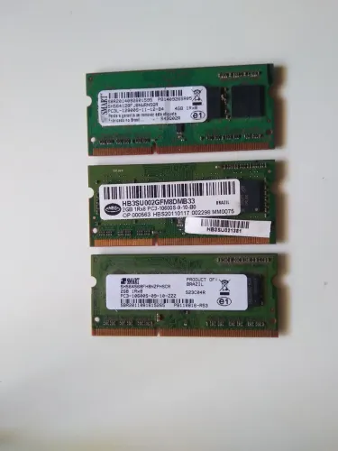 Memória RAM 4gb e 2gb notebook 