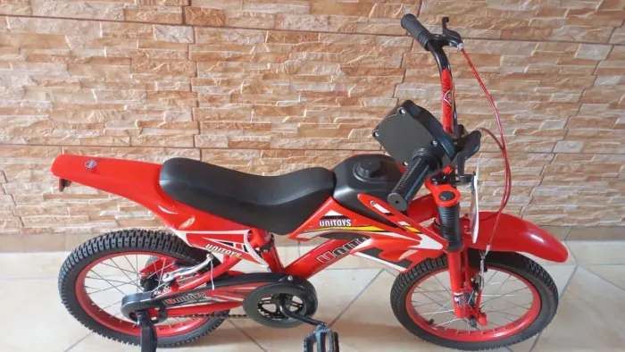 Bicicleta Moto Cross Infantil Unitoys R16 - vermelho