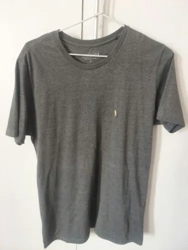 Camiseta cinza mescla da zoom. Usada. Bem conservada.