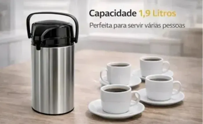 Garrafa Térmica de inox 1,8 litros Entregamos