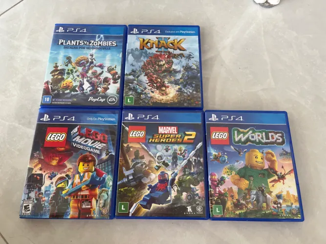 Jogos para PS4 R$80,00 cada