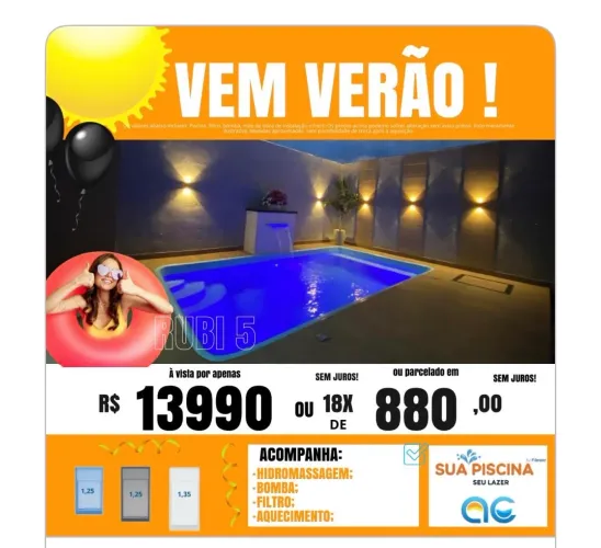 Promoção piscina de fibra