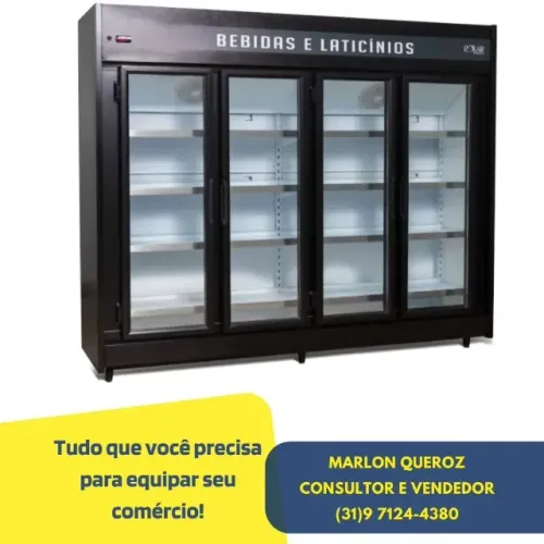 Refrigerador de Bebidas 4 Portas Preto Polar 220V