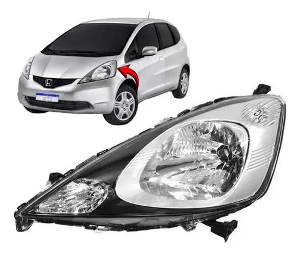 Farol Honda Fit 2009 2010 2011 2012 L.e Dianteiro Novo Esquerdo