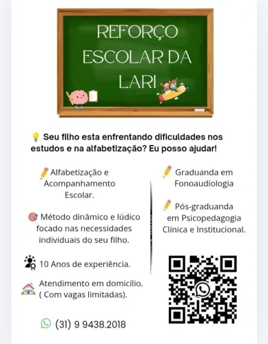 Reforço escolar a domicílio ou em meu espaço