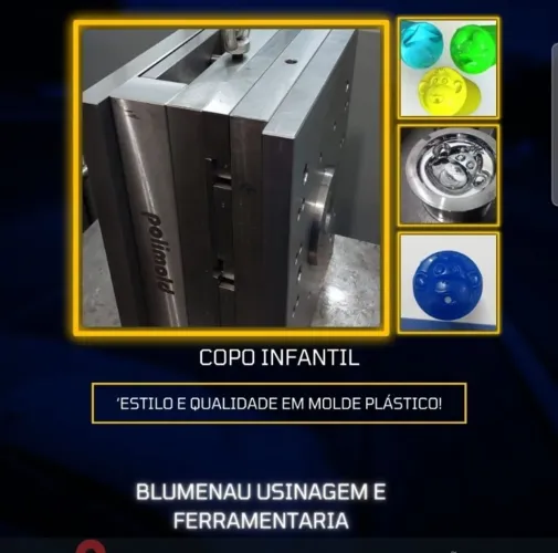 Molde plástico, copo infantil