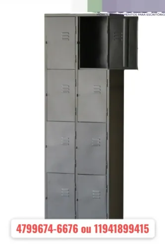 armario de aço com 8 portas pequenas