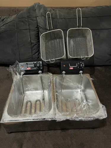 Fritadeira elétrica dupla 220V - Nova