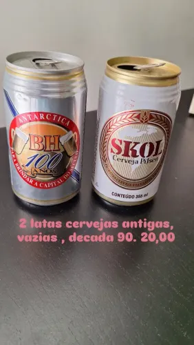 2 latas cervejas antigas