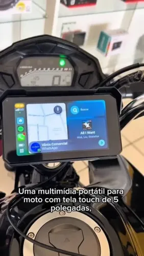 Tela CarPlay e Android Auto para Moto Roadstar RS-525BR M Pro Line | GPS | Bluetooth |