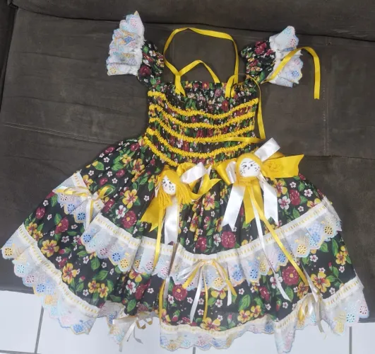 Vestido infantil de São João 