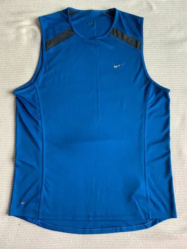 regata nike azul dri-fit tamanho g nike fit