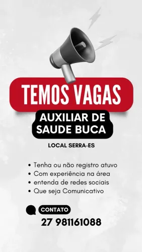 Vaga para ASB