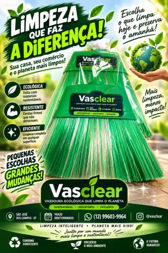 Vassoura Ecológica de Garrafa Pet