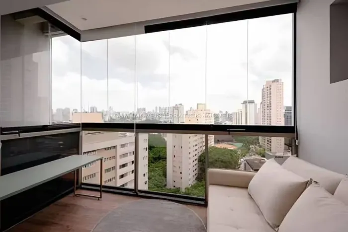 Apartamento-Studio mobiliado, 1 quarto, 27m², 1 vaga, proximo Shopping Vila Olímpia e Trem