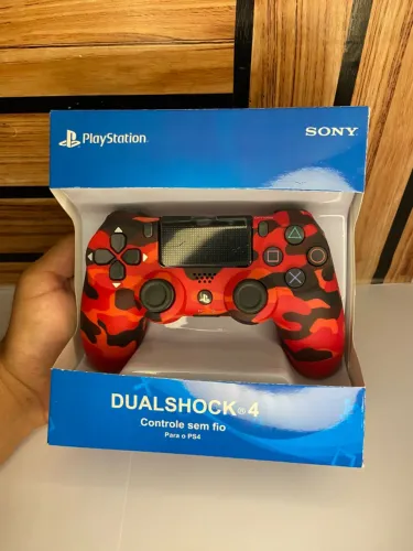 Controle de ps4 vermelho Camuflado an9