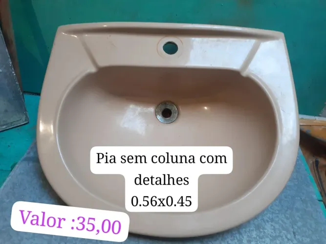 Pia grande para banheiro,sem a coluna ,com detalhe!nao aceito proposta