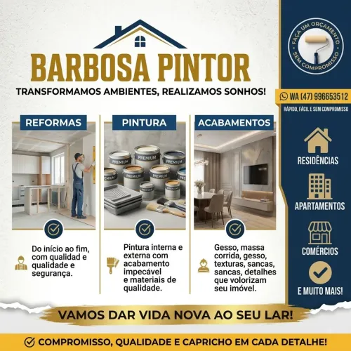 Pintor residencial - Joinville e região