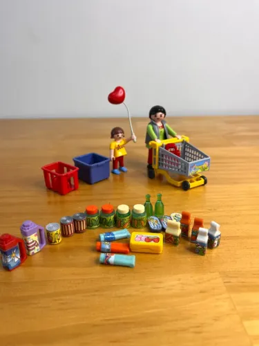 PLAYMOBIL Vai as compras SUPERMERCADO Mãe e Filha