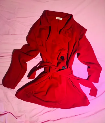 Casaco vermelho feminino 