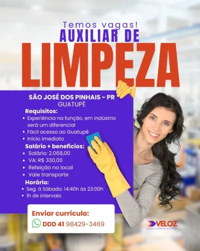 Auxiliar de limpeza
