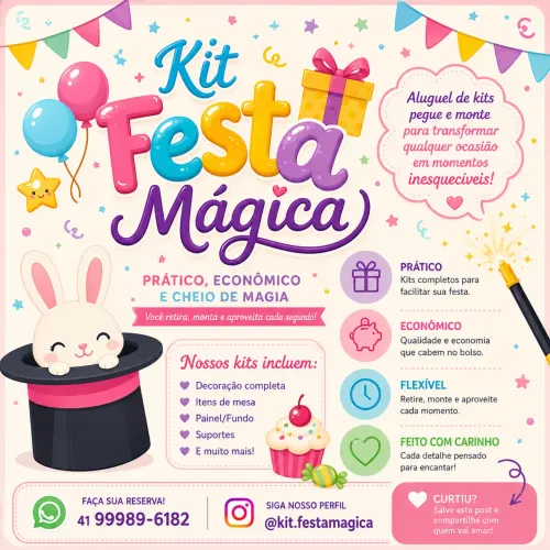 Kit Festa Mágica - Pegue e Monte