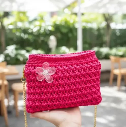 Bolsa de Crochê Pequena