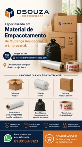 Kit Mudança - Caixa de Papelão, Plast Bolha