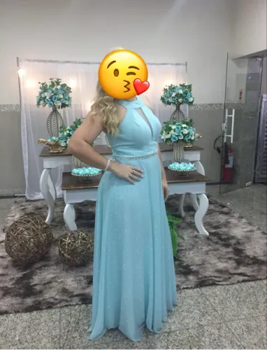 Vestido madrinha azul tiffany