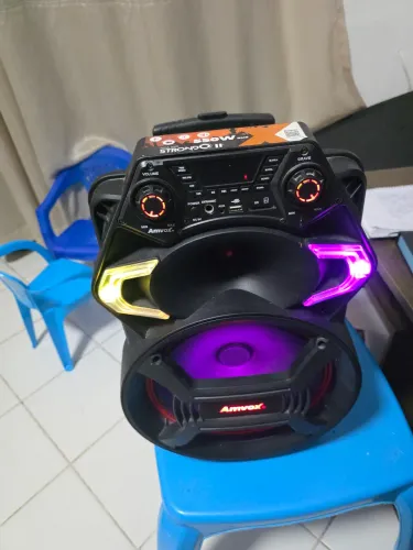 Caixa de Som Amvox ACA 550 Strondo II - Bluetooth Amplificada 550W 10? USB com Tweeter<br>
