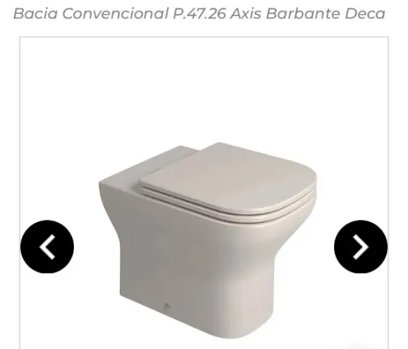 Vaso sanitário bacia deca axis cor barbante com assento slow close usado