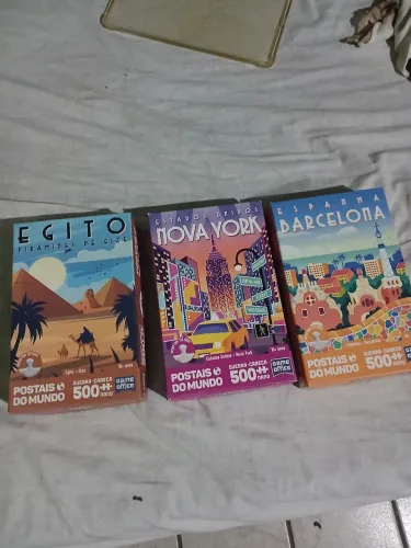 Três jogos de quebra cabeça