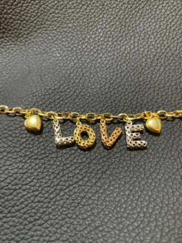 Pulseira de Ouro Love