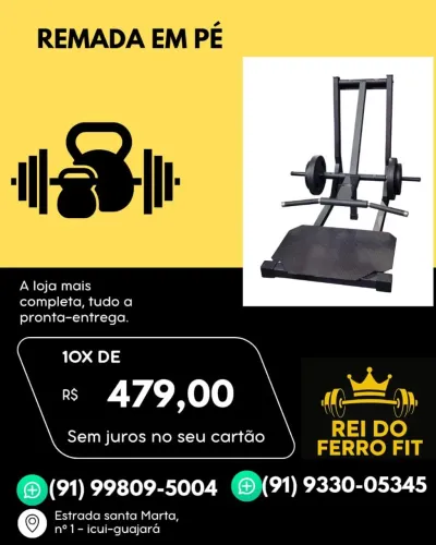 Aparelho de musculação (Remada em pé)