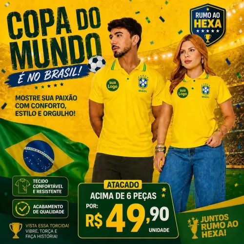 Camisa polo da Seleção - Venha vestir sua equipe
