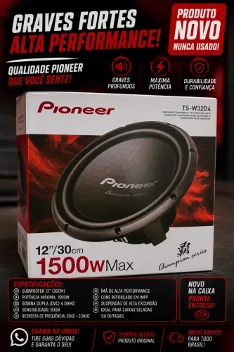  KIT SOM AUTOMOTIVO NOVO | SUBWOOFER PIONEER + MÓDULO TARAMPS ?