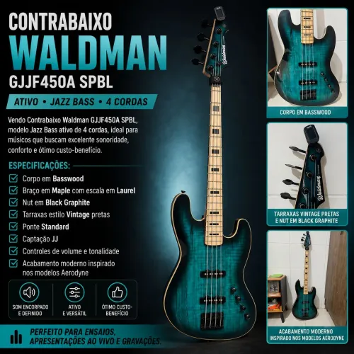 Contrabaixo Waldman Ativo Jazz Bass 4 Cordas