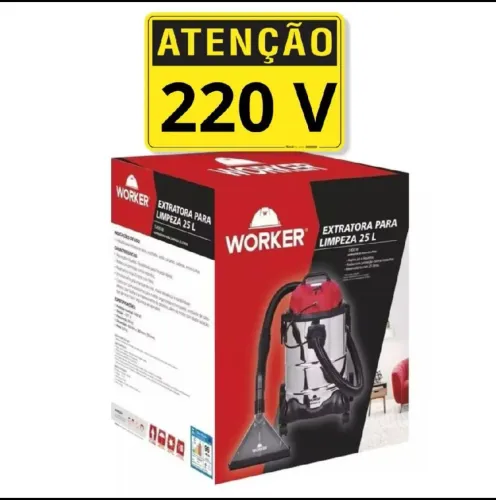 Extratora worker 220v nova! água e pó ideal pra limpeza de estofados, veículos e casas
