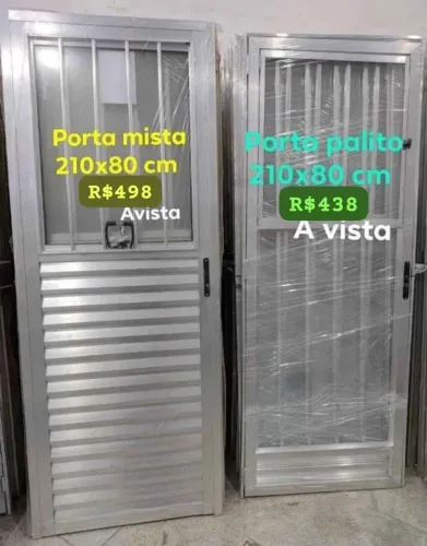 Portas de alumínio novas