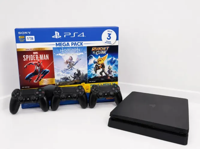PS4 SLIM 1TB + 3 CONTROLES | REVISADO 
