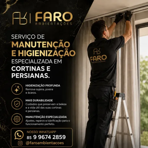 Serviço de instalação e manutenção de cortinas e persianas