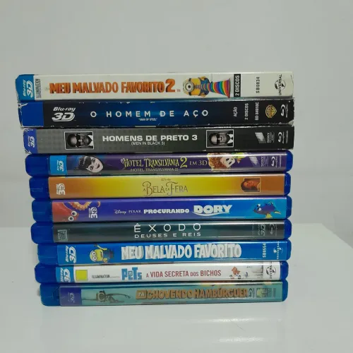 Kit 10 Blu-rays 3D originais aleatórios usados