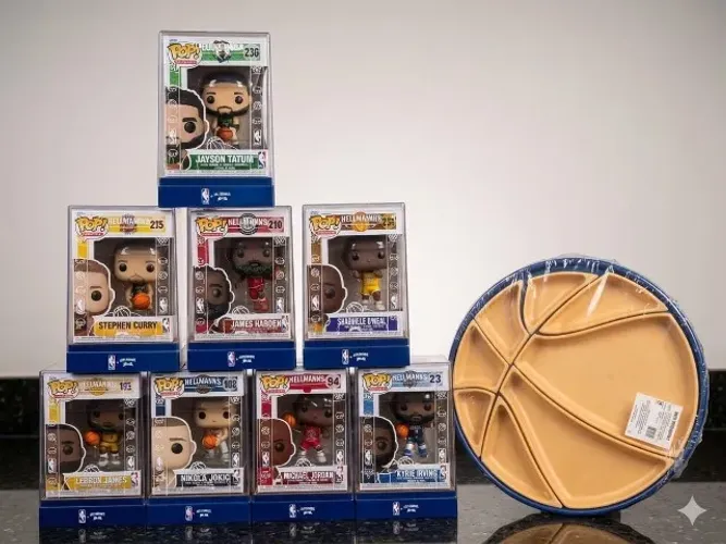  Lote Exclusivo Funko Pop origina! NBA + proteção acrílico +Petisqueira 