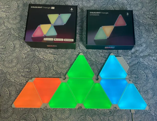 Kit 9 Triângulos RGB Cololight