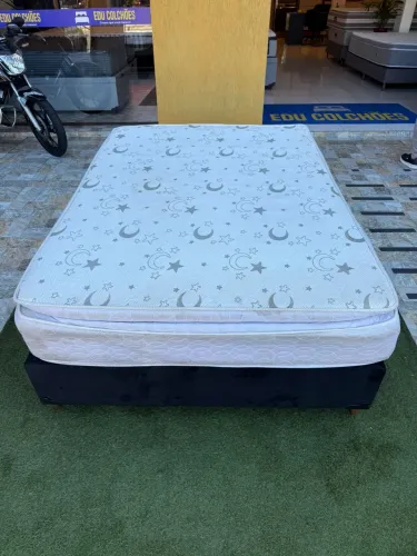Cama de Casal USADA BASE + COLCHÃO - entrego!