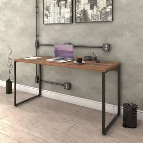 Mesa Industrial Kuadro 150x60cm Escrivaninha Gamer Reforçada