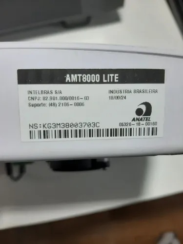 Central de alarme AMT 8000 Lite, 02 ivp EX8000, 02 ivp 8000 pet, 01 XSS 8000, 01 Xat 8000.